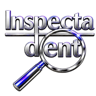 InspectaDent original chrome magnifying-glass logo